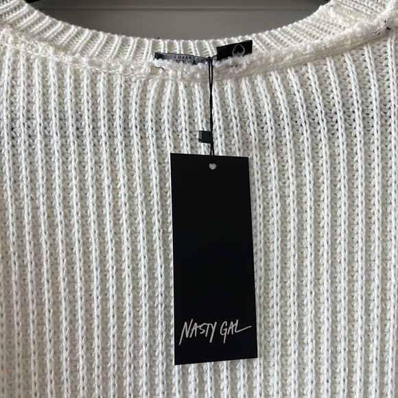 Shoulder Padded Jumper Dress (Ivory) - Picture 3 of 4